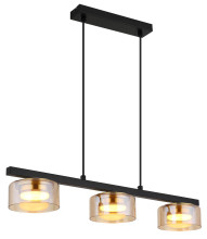 Globo Higgins GX53 Hängeleuchte 3-fach 6W Warmweiß Schwarz Matt, Metall Ø13cm 16055-3HG