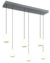 Globo Simmons LED Hängeleuchte 55W CCT Grau Matt, Metall Memoryfunktion Ø15cm 16062-6H
