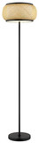 Globo LED Stehleuchte Bambora 22W CCT warm-/neutral-/tageslichtweiss Schwarz matt naturfarben Metall Bambus 146cm