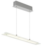 Globo LED Pendelleuchte Novak 12W dimmbar CCT warm-/neutral-/tageslichtweiss Nickel matt Metall Glas 150x64cm