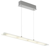 Globo LED Pendelleuchte Novak 20W dimmbar CCT warm-/neutral-/tageslichtweiss Nickel matt Metall Glas 150x88cm