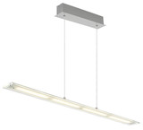 Globo LED Pendelleuchte Novak 22W dimmbar CCT warm-/neutral-/tageslichtweiss Nickel matt Metall Glas 150x115cm