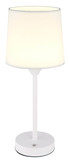 Globo LED Tischleuchte Lunki 2,5W dimmbar Akku CCT warm-/neutral-/tageslichtweiss Weiß matt Metall Textil Ø14cm