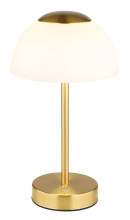 Globo Sarima LED Tischleuchte 2,5W CCT Messingfarben Matt, Metall Ø15cm 21014M