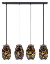 Globo Narri E27 Hängeleuchte 4-fach Goldfarben, Metall Ø15cm 24003-4H