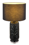 Globo Sebastian E27 Tischleuchte 40W Schwarz Matt, Keramik Ø40cm 24144B