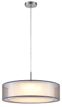 Globo Chloe LED Hängeleuchte 24W Warmweiß Nickel Matt, Metall 150cm 30900102X
