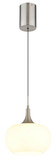 Globo LED Pendelleuchte Lui 12W warmweiss Nickel matt Metall Glas Ø24cm