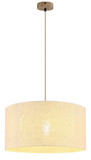 Globo Pendelleuchte Jule E27 Braun beige Holz Leinen Ø50cm