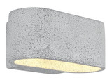Globo Außenwandleuchte Ferguson G9 IP54 Weiß matt hellgrau Aluminium Druckguss Beton 20x8,5cm
