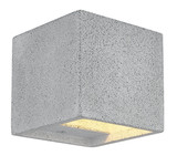 Globo Außenwandleuchte Ferguson G9 IP54 Weiß matt hellgrau Aluminium Druckguss Beton 12x11,5cm