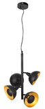 Globo Pendelleuchte Satellite 4-flammig E14 Schwarz matt Metall 150x30cm