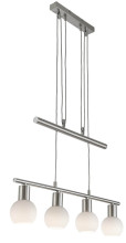 Globo Loxy E14 Hängeleuchte 4-fach 5W Warmweiß Nickel Matt, Metall Ø9cm 37160401
