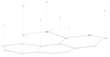 Globo LED Deckenleuchte Honeycomb 123,5W neutralweiss Weiß 248x174cm