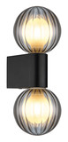 Globo Ander G9 Wandleuchte 2-fach 10W IP44 Schwarz Matt, Aluminium Druckguss Ø10cm 41928-2