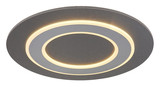 Globo LED Deckenleuchte Jayden 40W warmweiss Anthrazit gebürstet grau gebürstet Metall MDF Ø48cm