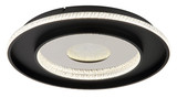 Globo LED Deckenleuchte Marsh 30W dimmbar Fernbedienung CCT warm-/tageslichtweiss Schwarz matt klar Metall Kunststoffkristalle Ø52,5cm