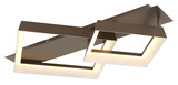 Globo LED Deckenleuchte Syrakus 24W warmweiss Kaffeefarben matt Metall 68,5x49,5cm