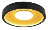 Globo LED Deckenleuchte Woki 30W warmweiss Schwarz matt goldfarben matt Metall Ø40cm