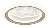Globo LED Deckenleuchte Odessa 28W CCT warm-/neutral-/tageslichtweiss Grau matt klar Metall Acrylkristalle Ø39,5cm
