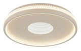 Globo LED Deckenleuchte Shirley 30W dimmbar Fernbedienung CCT warm-/tageslichtweiss Sandfarben matt klar Metall Kunststoffkristalle Ø41cm