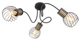 Globo Deckenleuchte Argusto 3-flammig E27 Schwarz matt Metall Ø60cm