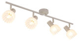 Globo Strahler Planta 4-flammig E14 Sandfarben matt Metall Glas 70x15,5cm