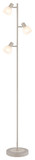 Globo Stehleuchte Planta 3-flammig E14 Sandfarben matt Metall Glas 154cm