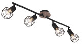 Globo Strahler Xara I 4-flammig E14 Schwarz Metall 60x21,5cm