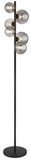Globo LED Stehleuchte Riha 6-flammig G9 LED 6x 3,5W warmweiss Schwarz matt rauchfarben Metall Glas 155cm