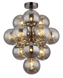 Globo Conor G9 Deckenleuchte 13-fach 4W Schwarz-Chrom, Metall Ø12cm 56146DG