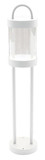 Globo LED Sockelleuchte Lunden 8W IP54 warmweiss Weiß Aluminium Metall 65cm