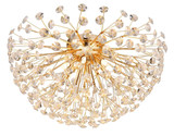 Globo LED Deckenleuchte Katrina 6-flammig G9 LED 6x 3,5W warmweiss Goldfarben klar Metall K9 Kristalle Ø60cm