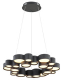 Globo LED Pendelleuchte Darla 36W warmweiss Anthrazit matt Metall Ø59cm