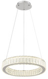 Globo LED Pendelleuchte Mucky 50W dimmbar Fernbedienung CCT warm-/tageslichtweiss Verchromt klar Metall K5 Kristalle Ø50cm