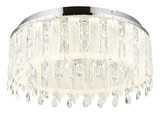 Globo LED Deckenleuchte Klunka 58W dimmbar Fernbedienung CCT warm-/tageslichtweiss Verchromt klar Metall K5 Kristalle Ø58,5cm