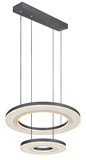 Globo LED Pendelleuchte Blasius 50W dimmbar Fernbedienung CCT warm-/tageslichtweiss Schwarz Metall Ø50cm