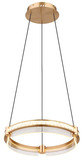 Globo LED Pendelleuchte Blondie 36W dimmbar Fernbedienung CCT warm-/tageslichtweiss Goldfarben klar Metall K5 Kristalle Ø40cm