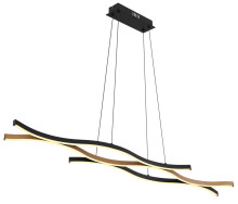 Globo Geronimo LED Hängeleuchte 35W Warmweiß Schwarz Matt, Metall 120cm 67206HW