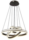 Globo LED Pendelleuchte Grouni 70W dimmbar Fernbedienung CCT warm-/tageslichtweiss Titanfarben gebürstet Metall Aluminium Ø60cm