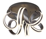 Globo Kuni LED Deckenleuchte 35W CCT Grau Dunkel, Metall Fernbedienung Nachtlicht Memoryfunktion 25cm 67335-40