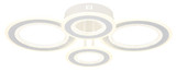 Globo LED Deckenleuchte Anthony 54W CCT warm-/neutral-/tageslichtweiss Weiß matt klar Metall Acrylkristalle 59x42cm
