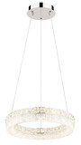 Globo LED Pendelleuchte Laurel 24W dimmbar Fernbedienung CCT warm-/tageslichtweiss Verchromt Metall Ø40cm