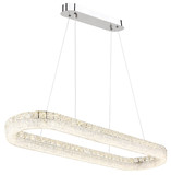 Globo LED Pendelleuchte Laurel 40W dimmbar Fernbedienung CCT warm-/tageslichtweiss Verchromt Metall 120x100cm