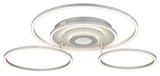 Globo LED Deckenleuchte Miles 60W dimmbar Fernbedienung CCT warm-/tageslichtweiss Silberfarben gebürstet Metall Aluminium 99x81cm
