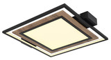 Globo LED Deckenleuchte Gabaldo 36W warmweiss Schwarz matt Metall 50x45cm