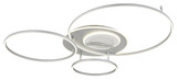 Globo LED Deckenleuchte Johnson 60W dimmbar Fernbedienung CCT warm-/tageslichtweiss Silberfarben gebürstet Metall Aluminium 3D-Effekt 117x86cm