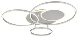 Globo LED Deckenleuchte Johnson 40W dimmbar Fernbedienung CCT warm-/tageslichtweiss Silberfarben gebürstet Metall Aluminium 81x70cm