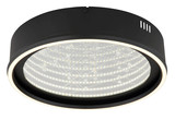 Globo LED Deckenleuchte Mirrora 24W dimmbar Fernbedienung CCT warm-/tageslichtweiss Schwarz matt verspiegelt 3D Effekt Metall Glas Ø40cm