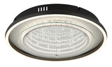 Globo LED Deckenleuchte Mirrora 24W CCT warm-/neutral-/tageslichtweiss Schwarz matt verspiegelt 3D Effekt Aluminium Glas Ø40cm